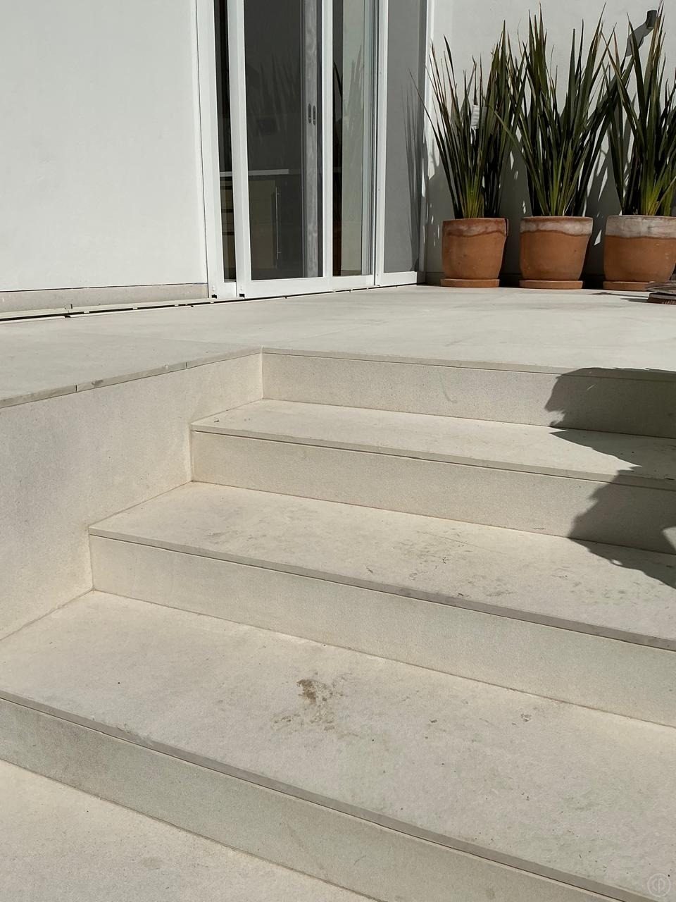 Limestone exterior steps