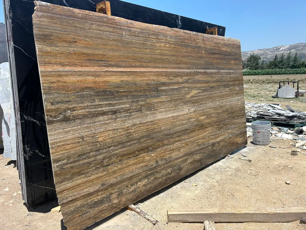 Travertino Titanium · slab
